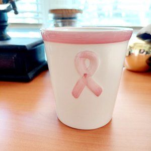 Breast Cancer Awareness ceramic pot. NWT Great for crafts and DIY gifts!